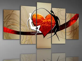 100% Hand-painted Abstract 100 Love Oil Painting Canvas Art 5 Panel Group Oil Painting Wall Art for Living Room Bedroom Home D 
100% Hand-painted Abstract 100 Love Oil Painting Canvas Art 5 Panel Group Oil Painting Wall Art for Living Room Bedroom Home D