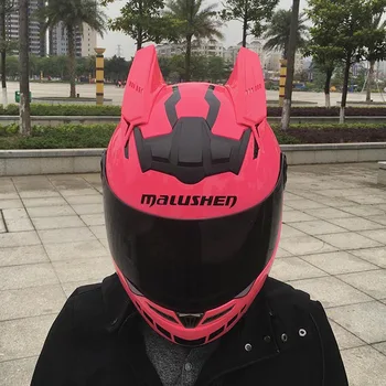 Full Face Racing Helmets MALUSHEN Flip Up Motorcycle Helmet Personality Capacete Capacete Casque ABS Material Pink Helmet 
Full Face Racing Helmets MALUSHEN Flip Up Motorcycle Helmet Personality Capacete Capacete Casque ABS Material Pink Helmet