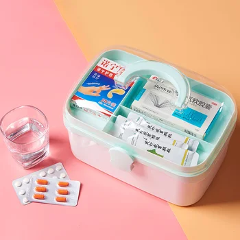 Multi-layered Large Family First Aid Kit Box Medicine Medical Storage Box Medical Plastic Drug Gathering Organizer Boxes