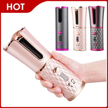 Cordless Curling Iron Wireless Automatic Hair Curler Iron USB Rechargeable Air Curler for Curls Waves LCD Display Ceramic Curly 
Cordless Curling Iron Wireless Automatic Hair Curler Iron USB Rechargeable Air Curler for Curls Waves LCD Display Ceramic Curly