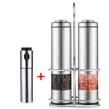 Pepper Mill Electric Salt and Pepper Grinder Oil Spray Bottle Set, Kitchen Cooking Spice Grinder
Pepper Mill Electric Salt and Pepper Grinder Oil Spray Bottle Set, Kitchen Cooking Spice Grinder