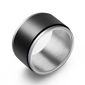 Male 12mm Promise Spinner Ring Mens Stainless Steel Spinning Wedding Band Reliever Worry Jewelry Engagement Ring for Him 
Male 12mm Promise Spinner Ring Mens Stainless Steel Spinning Wedding Band Reliever Worry Jewelry Engagement Ring for Him