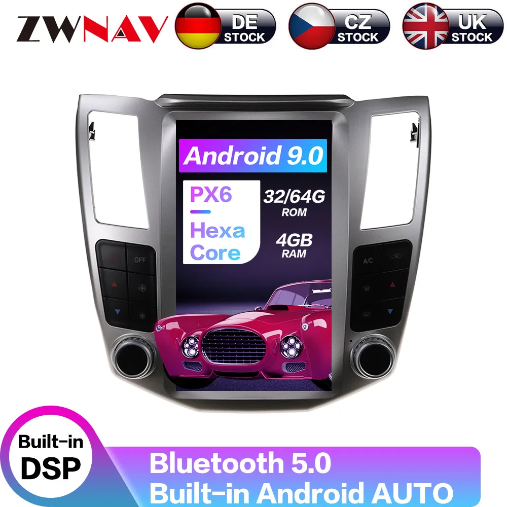 Carplay DSP Android 9 PX6 Vertical Tesla Radio Car Multimedia Player Stereo GPS Navigation For Lexus RX RX300 RX330 RX350 RX400H
Carplay DSP Android 9 PX6 Vertical Tesla Radio Car Multimedia Player Stereo GPS Navigation For Lexus RX RX300 RX330 RX350 RX400H