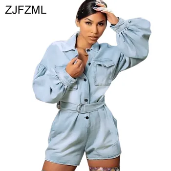 Buttons Up Denim Rompers Womens Jumpsuit Turn Down Collar Full Sleeve Short Playsuit Casual Sash Pocket Plus Size Party Overall
Buttons Up Denim Rompers Womens Jumpsuit Turn Down Collar Full Sleeve Short Playsuit Casual Sash Pocket Plus Size Party Overall