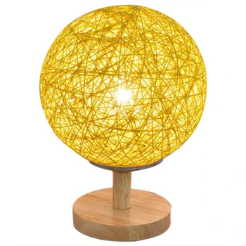 Romantic Rattan Ball Night Light With Wooden Base Lamp Shade Night Light Home Decoration Bedside Table Lamp(Eu Plug)
Romantic Rattan Ball Night Light With Wooden Base Lamp Shade Night Light Home Decoration Bedside Table Lamp(Eu Plug)