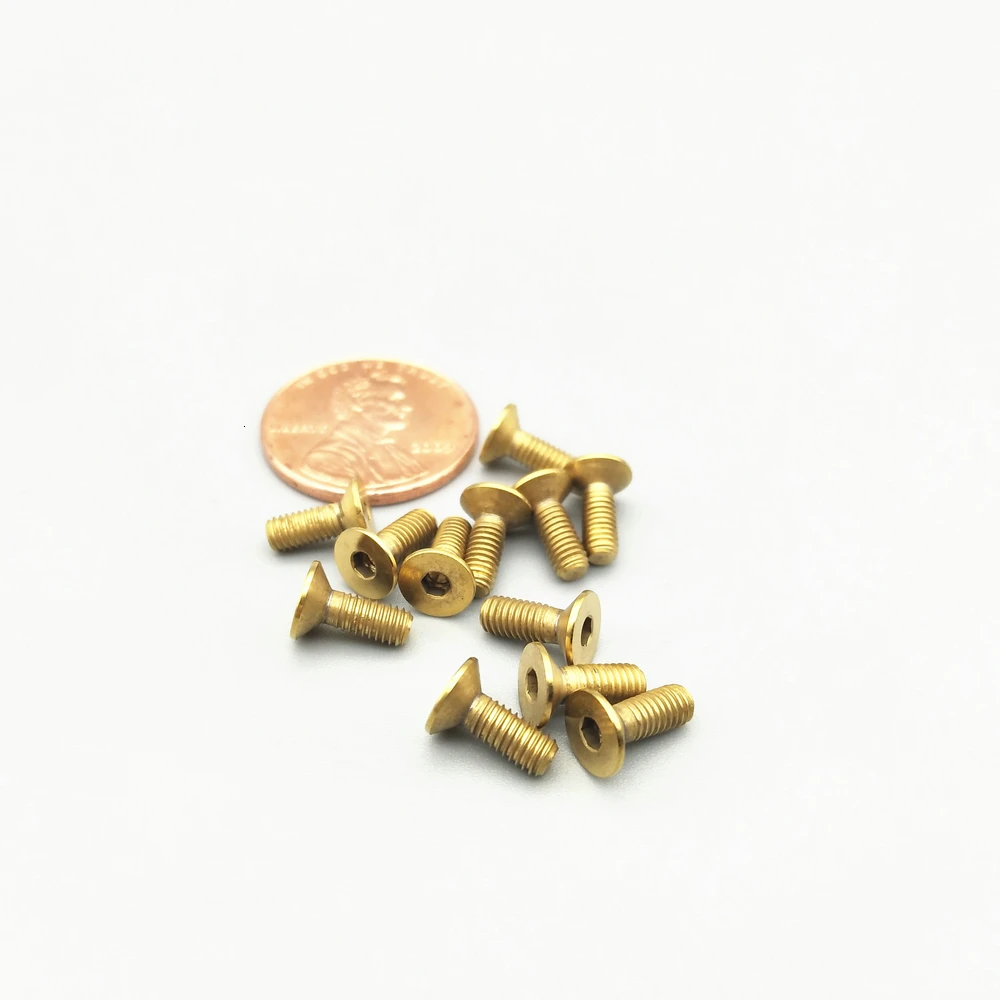Titanium alloy screw Countersunk head hexagonal cylinder head model screw Gold color (6)
