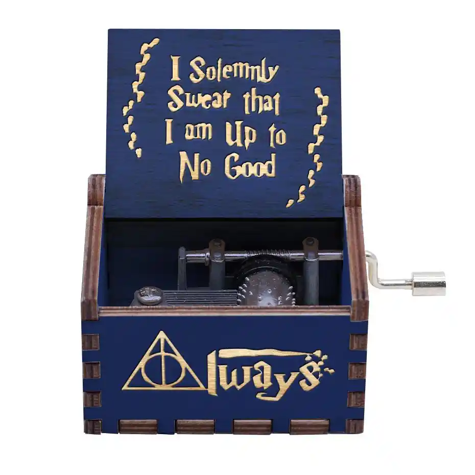wooden hand crank music box hand-cranked musical box birthday
