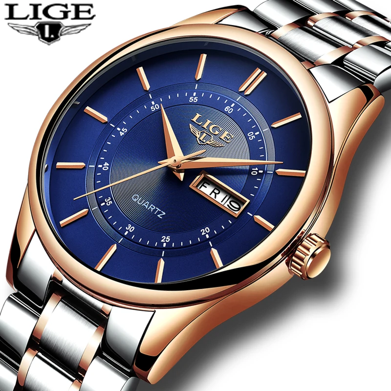 2020 LIGE Mens Watches Top Brand Luxury Military Sports Waterproof Stainless Steel Automatic Date Week Watch Men's Quartz Clock
2020 LIGE Mens Watches Top Brand Luxury Military Sports Waterproof Stainless Steel Automatic Date Week Watch Men's Quartz Clock