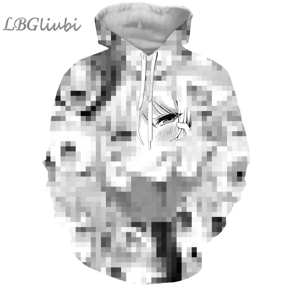 Ahegao 3D печать толстовка мужская и женская мода аниме Толстовка КРАСОТА Румяна