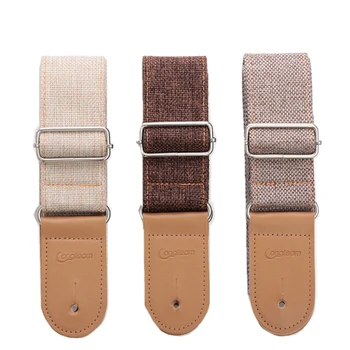 3 Colors Optional Adjustable Guitar Bass Strap Cotton and Linen 80 - 140cm Length with PU Leather Head 
3 Colors Optional Adjustable Guitar Bass Strap Cotton and Linen 80 - 140cm Length with PU Leather Head