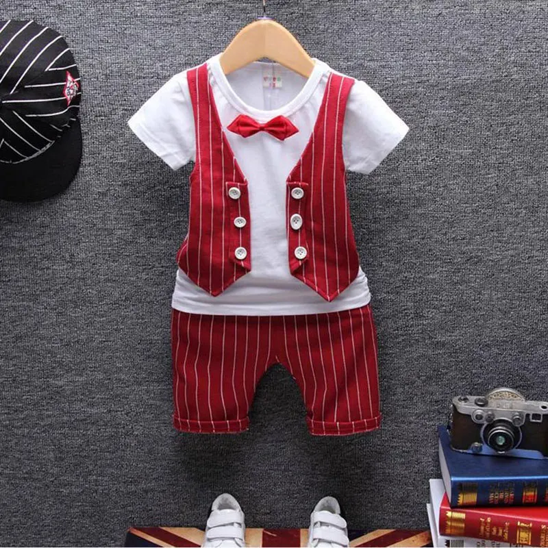 Formal Baby Boy Clothing Birthday Wedding Striped Top + Shorts Set for summer newborn Baby Boys Clothes Outfit outerwear Sets
Formal Baby Boy Clothing Birthday Wedding Striped Top + Shorts Set for summer newborn Baby Boys Clothes Outfit outerwear Sets