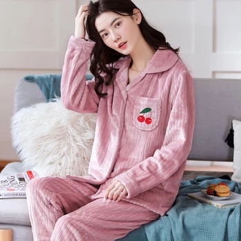 autumn Winter Women Pyjamas Thicken Flannel Pajama Sets Print Thick Warm Love Pijama Girl Nightgown Sleepwear Long Pant homewear
autumn Winter Women Pyjamas Thicken Flannel Pajama Sets Print Thick Warm Love Pijama Girl Nightgown Sleepwear Long Pant homewear