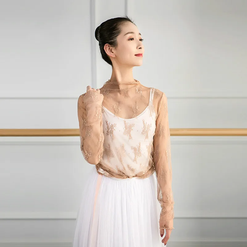 Adult Printed Mesh Dance Top Women Gymnastic BodySuit Transparent Ballet Training Suit Ballroom Woman Jumpsuit Tiara | Тематическая