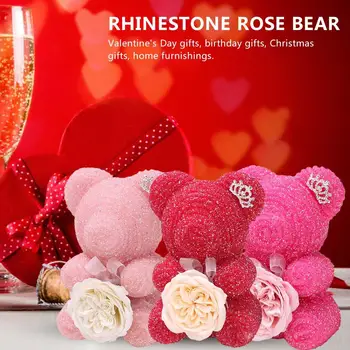 Rhinestone Foam Bear with Austin Rose Soap Flower for Valentine Gift Box Birthday Gift Surprise
Rhinestone Foam Bear with Austin Rose Soap Flower for Valentine Gift Box Birthday Gift Surprise