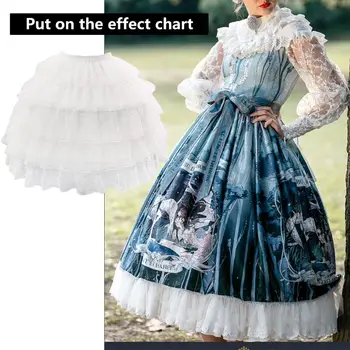 Women Retro Tiered Ruffles Lace Short Petticoat Lolita Cosplay Bustle Underskirt 
Women Retro Tiered Ruffles Lace Short Petticoat Lolita Cosplay Bustle Underskirt