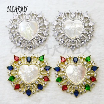 5 strands heart pendants shell stone Virgin Mary pendants zircon necklace jewels jewelry necklace for women 50111
5 strands heart pendants shell stone Virgin Mary pendants zircon necklace jewels jewelry necklace for women 50111