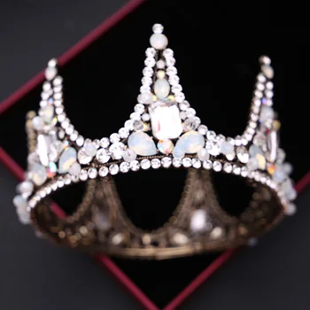Jeweled Baroque Queen Crown - Rhinestone Wedding Crowns and Tiaras for Women, Costume Party Hair Accessories with Gemstones 
Jeweled Baroque Queen Crown - Rhinestone Wedding Crowns and Tiaras for Women, Costume Party Hair Accessories with Gemstones