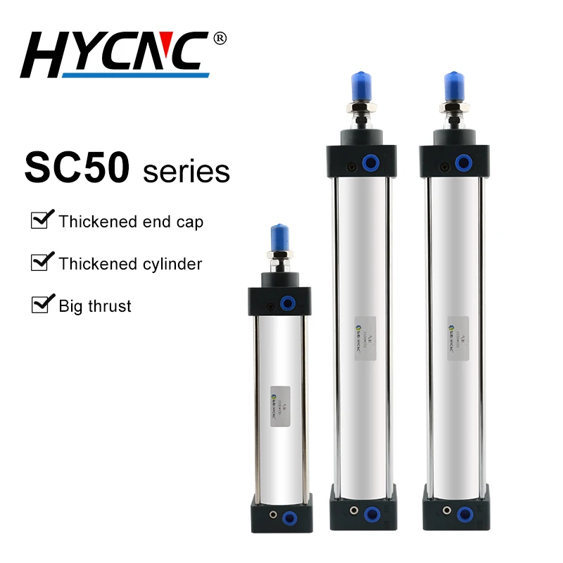 SC50 Series Gas Cylinder Stroke 25-400mm Single Rod Double Acting Standard Cylinder Air Compressor Pneumatic Components
SC50 Series Gas Cylinder Stroke 25-400mm Single Rod Double Acting Standard Cylinder Air Compressor Pneumatic Components