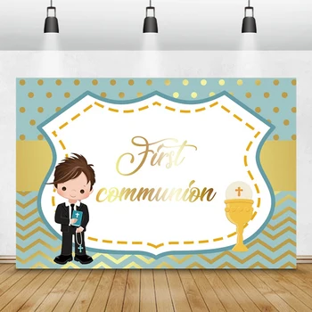Laeacco Cartoon Boy Holy My First Communion Photography Backdrop Baby Shower Crucifix Chalice Photo Background For Photo Studio
Laeacco Cartoon Boy Holy My First Communion Photography Backdrop Baby Shower Crucifix Chalice Photo Background For Photo Studio