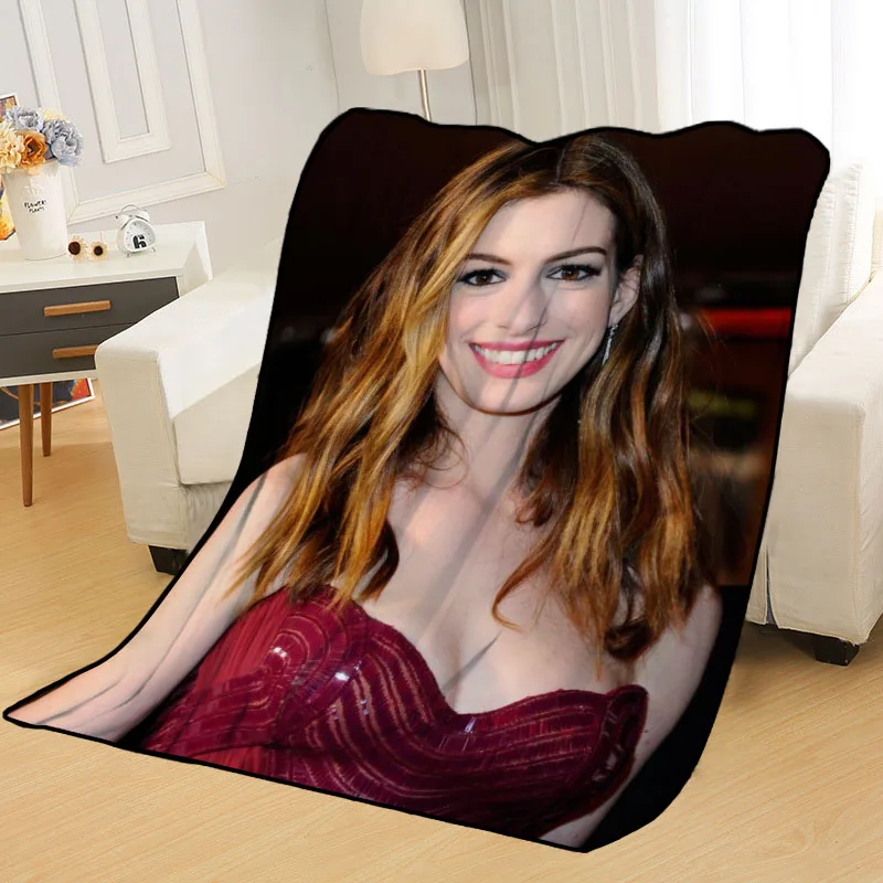 Custom Anne Hathaway Blankets for beds throw blanket soft blanket summer blanket anime blanket travel blanket Big Size 145X200cm
Custom Anne Hathaway Blankets for beds throw blanket soft blanket summer blanket anime blanket travel blanket Big Size 145X200cm