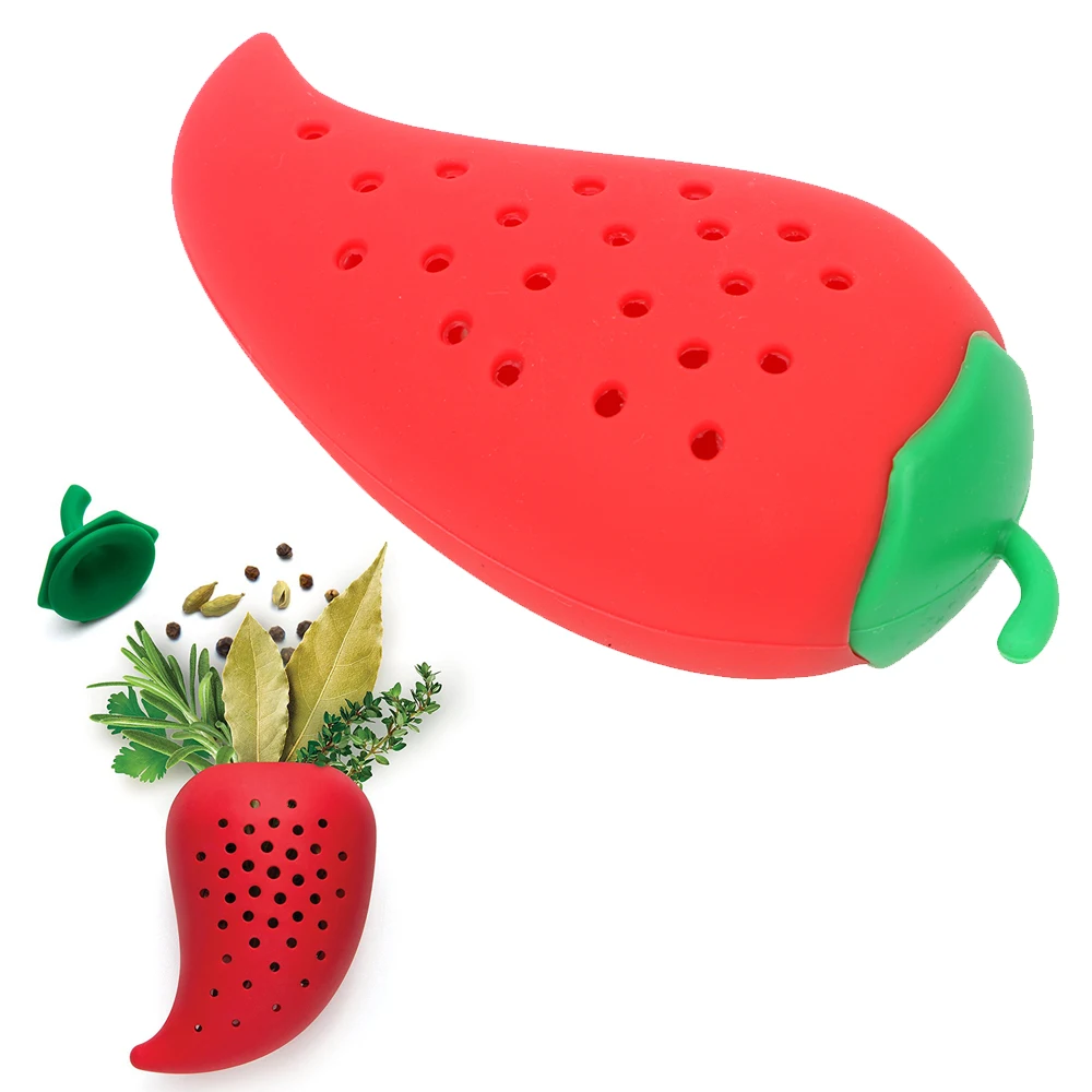 Silicone Seasoning Bag Filter Tools Tea Leaf Strainer Spice Filter Chilli Shape Kitchen Cooking Tools
Silicone Seasoning Bag Filter Tools Tea Leaf Strainer Spice Filter Chilli Shape Kitchen Cooking Tools