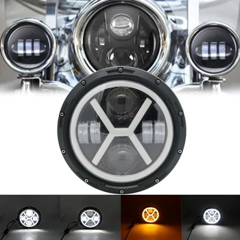 LED Headlight for car and Motorcycle 7" inch Round LED Headlamp with Daytime Running Light Turning Light DRL High Low Beam
LED Headlight for car and Motorcycle 7" inch Round LED Headlamp with Daytime Running Light Turning Light DRL High Low Beam