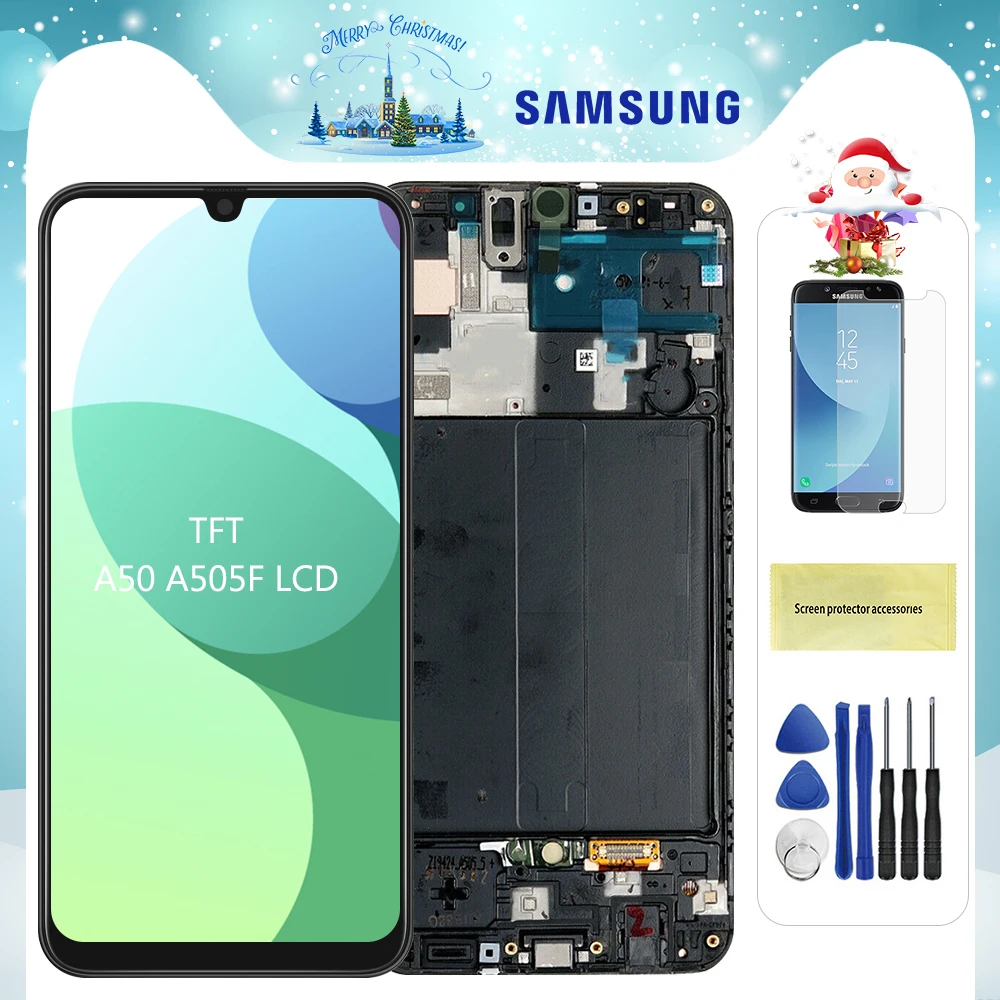 Display For Samsung Galaxy A50 LCD Touch Screen Digitizer Assembly with Frame For Samsung galaxy a5 2019 A505F/DS A505F A505FD
Display For Samsung Galaxy A50 LCD Touch Screen Digitizer Assembly with Frame For Samsung galaxy a5 2019 A505F/DS A505F A505FD