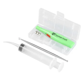 Tonsil Stone Remover Tools LED Light Earpick Stainless Steel Earwax Remover With 3 Tips Irrigator Syringe Clean Care Tool
Tonsil Stone Remover Tools LED Light Earpick Stainless Steel Earwax Remover With 3 Tips Irrigator Syringe Clean Care Tool