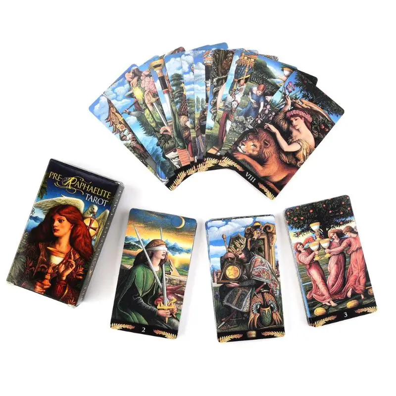 Full English Pre-Raphaelite Tarots 78 Cards Deck Family Party Board Game Entertainment Playing Card Game Gift Full English Pre-Raphaelite Tarots 78 Cards Deck Family Party Board Game Entertainment Playing Card Game Gift