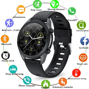 

LIGE Bluetooth Call Smart Watch Men Heart Rate Blood Oxygen Monitoring Message Reminder Sports Waterproof Smartwatch Pedometer