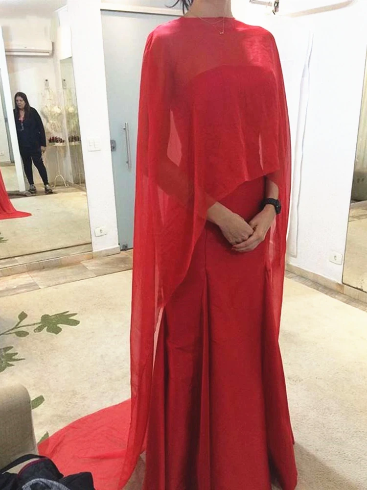Mermaid Long Red Mother of the Bride Dress with Cape Shawl Women Formal Evening Gowns Mother of the Groom Wedding Party 
Mermaid Long Red Mother of the Bride Dress with Cape Shawl Women Formal Evening Gowns Mother of the Groom Wedding Party