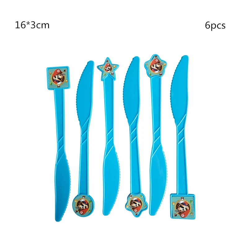 6pcs Mario Theme Party Favors Plastic Knives/Forks/Spoons Kids Birthday Mario Party Decoration party supplies Decoration 
6pcs Mario Theme Party Favors Plastic Knives/Forks/Spoons Kids Birthday Mario Party Decoration party supplies Decoration