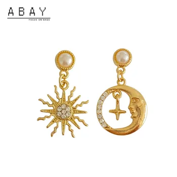 Fashion Hot Sale Sun Totem Star Moon Earrings Girl 2020 New Asymmetric Pearl Retro Simplicity Small Simple Female Ear Pendant
Fashion Hot Sale Sun Totem Star Moon Earrings Girl 2020 New Asymmetric Pearl Retro Simplicity Small Simple Female Ear Pendant