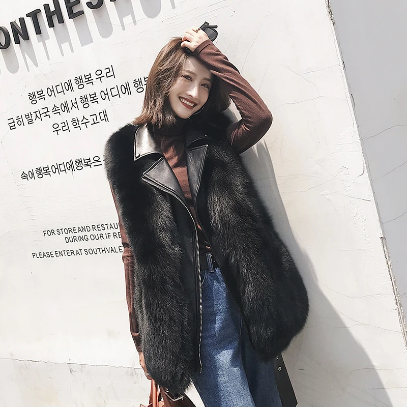 rf0286 Real Fox Fur Vest Women Natural Fur Waistcoat with Genuine Leather Real Fur Gilet High Street Real Fur Outwear
rf0286 Real Fox Fur Vest Women Natural Fur Waistcoat with Genuine Leather Real Fur Gilet High Street Real Fur Outwear