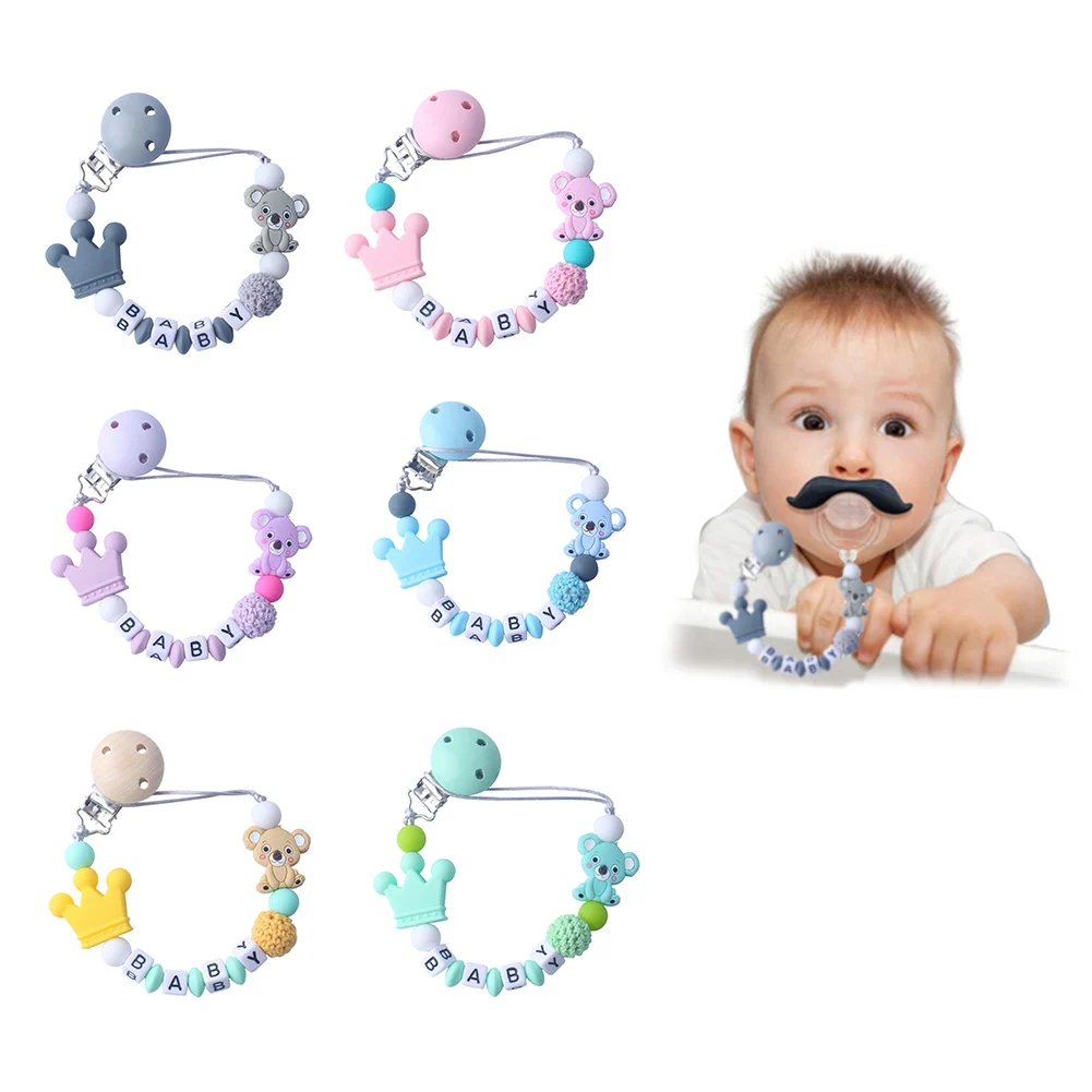 Pacifier Chain in Necklace Baby Silicone Pacifier Clip Teething Toy Chain Safe and Durable Baby Bead Chew Bracelet Teether
Pacifier Chain in Necklace Baby Silicone Pacifier Clip Teething Toy Chain Safe and Durable Baby Bead Chew Bracelet Teether