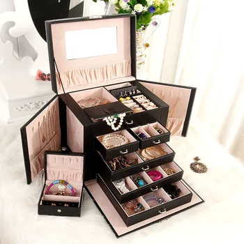 Large-Capacity Jewelry Box Five-Layer Leather Cosmetic Storage Box Jewelry Multi-Layer Jewelry Storage Box B
Large-Capacity Jewelry Box Five-Layer Leather Cosmetic Storage Box Jewelry Multi-Layer Jewelry Storage Box B