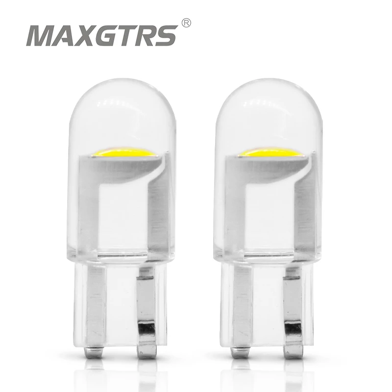 Автомобильные светодиодные дневные ходовые огни COB SMD 194 168 50X T10 LED W5W лампа для