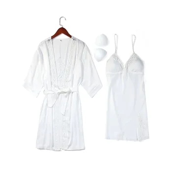 Women Pajama Suit Slik Korean Japan Home Clothes Deep-V Lace Up Slip Hollow Western Sexy Lady Nightgown Three Set Young Girl
Women Pajama Suit Slik Korean Japan Home Clothes Deep-V Lace Up Slip Hollow Western Sexy Lady Nightgown Three Set Young Girl