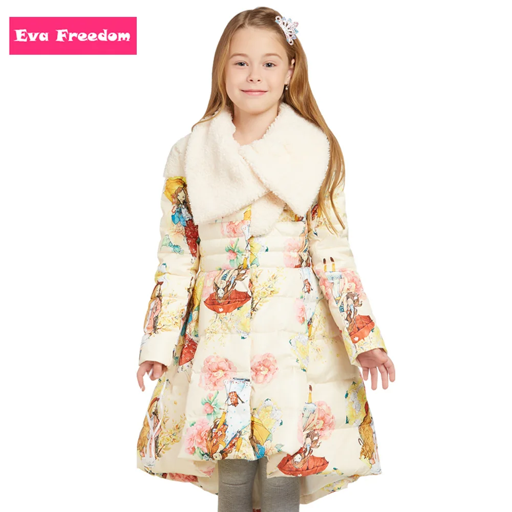 Children down Jacket New Style European And American Version of the Girls down Jacket Princess Mid-length Children's Winter 
Children down Jacket New Style European And American Version of the Girls down Jacket Princess Mid-length Children's Winter