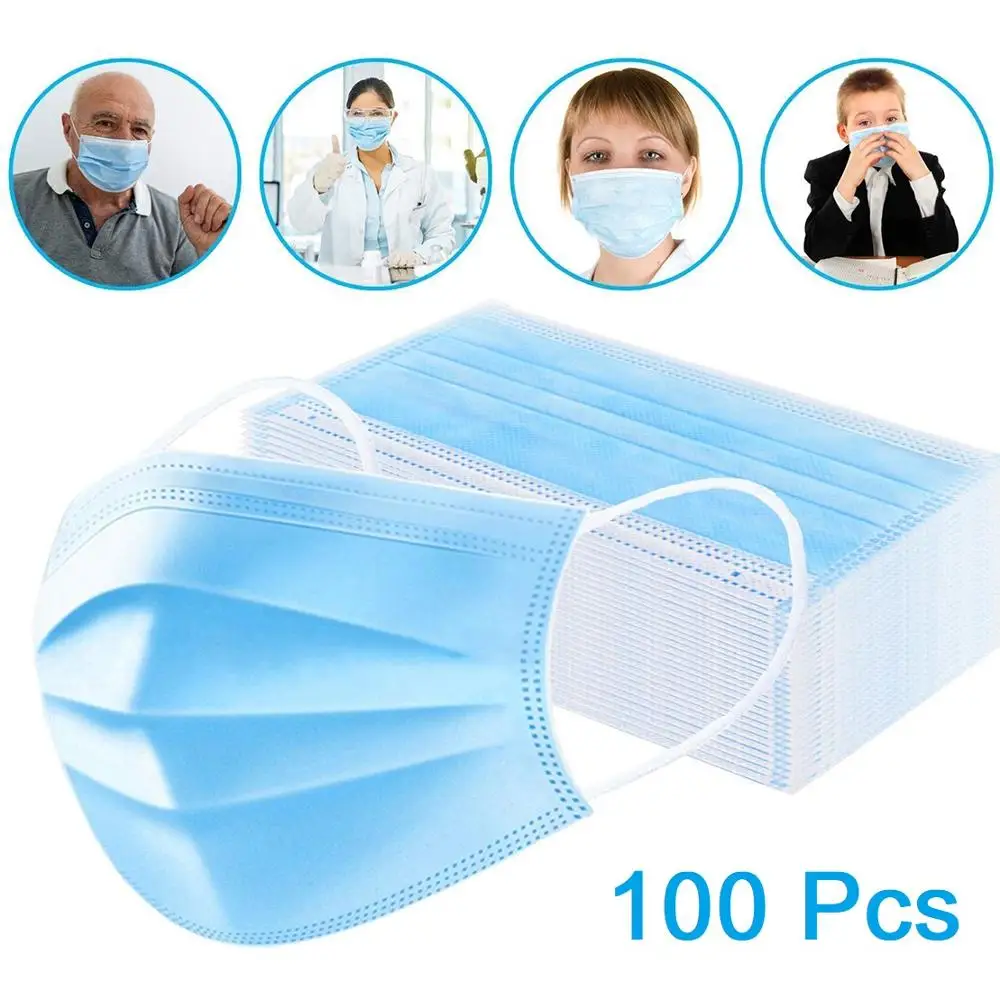 100 Piece Disposable Face Mask 3-Ply Earloop Safety Mask Dust for Salon and Personal Health Outdoor Pollution
100 Piece Disposable Face Mask 3-Ply Earloop Safety Mask Dust for Salon and Personal Health Outdoor Pollution