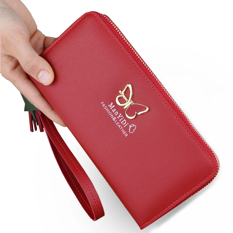 Women's Leather Wallet New Korean Butterfly Lady Clutch Large-capacity Multifunctional Zipper Long Women's Wallet
Women's Leather Wallet New Korean Butterfly Lady Clutch Large-capacity Multifunctional Zipper Long Women's Wallet
