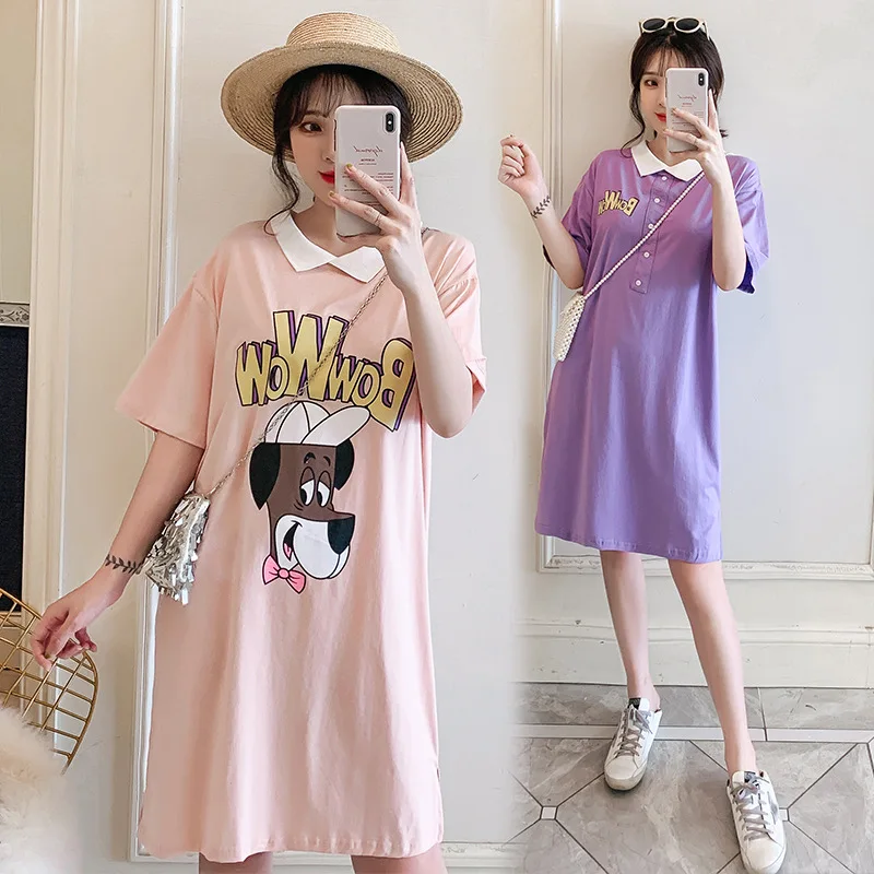 2020 Pregnant Women Dress-Style Printed Polo Collar Front And Back Double Purpose Mid-length T-shirt
2020 Pregnant Women Dress-Style Printed Polo Collar Front And Back Double Purpose Mid-length T-shirt