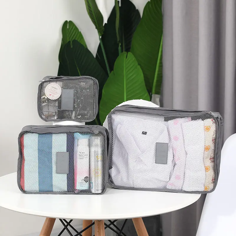 Travel storage 6-piece storage bag underwear shoes 6 storage bag Oxford waterproof cloth luggage storage and distribution Travel storage 6-piece storage bag underwear shoes 6 storage bag Oxford waterproof cloth luggage storage and distribution