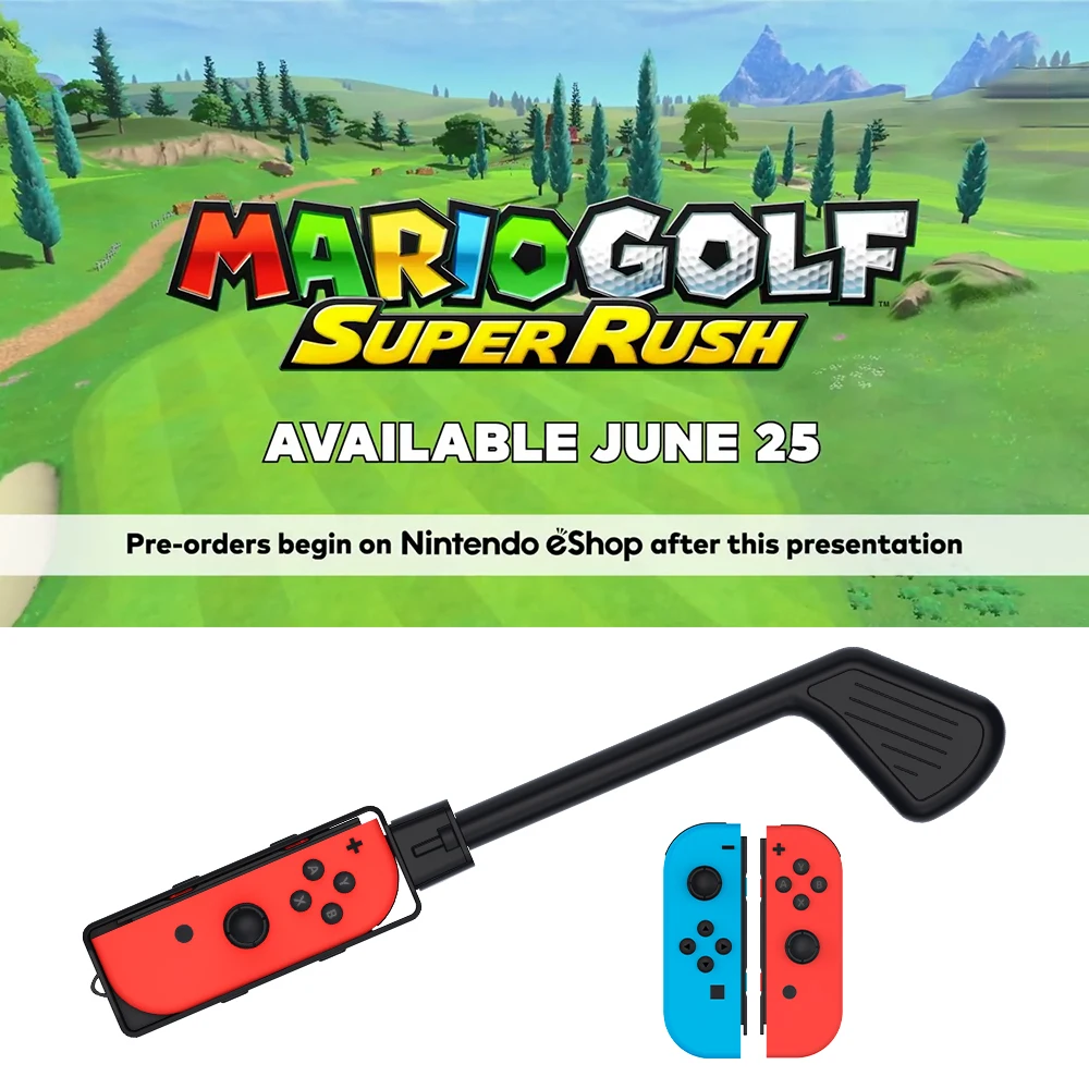For Nintendo Switch Mario Golf Super Rush Game Controller For N-Switch Console Accessories Handle Golf Rod Gamepad Case
For Nintendo Switch Mario Golf Super Rush Game Controller For N-Switch Console Accessories Handle Golf Rod Gamepad Case