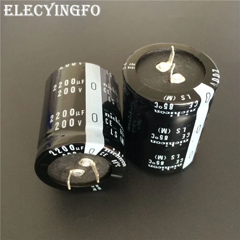 

10pcs 2200uF 200V NICHICON LS Series 35x45mm High Quality 200V2200uF Snap-in PSU Aluminum Electrolytic Capacitor