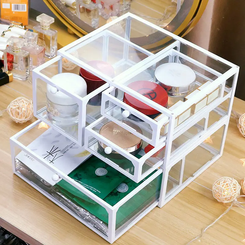 Glass Cosmetic Storage Box Household Large-capacity Desktop Drawer Type Lipstick Skin Care Organizer Dust-proof Storage Box
Glass Cosmetic Storage Box Household Large-capacity Desktop Drawer Type Lipstick Skin Care Organizer Dust-proof Storage Box
