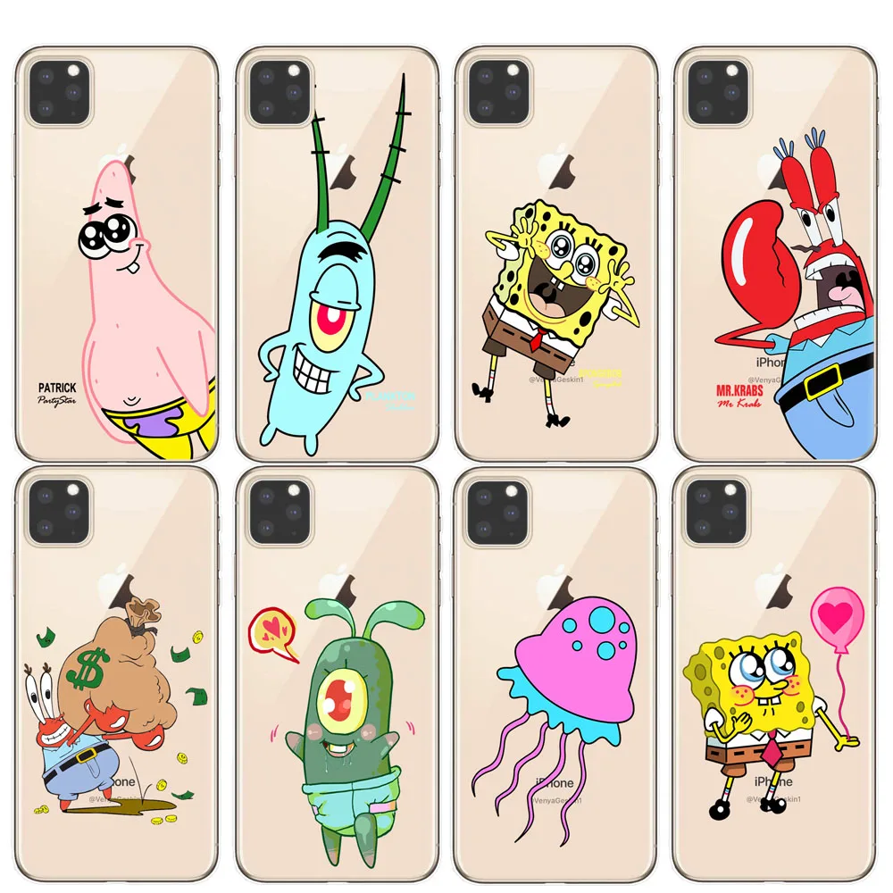 Cute Cartoon Plankton Patrick Star Pattern Phone Case For iPhone 11 Pro X XR XS Max 8 7 6 6S Plus 5S SE Soft TPU Back Cover Capa
Cute Cartoon Plankton Patrick Star Pattern Phone Case For iPhone 11 Pro X XR XS Max 8 7 6 6S Plus 5S SE Soft TPU Back Cover Capa