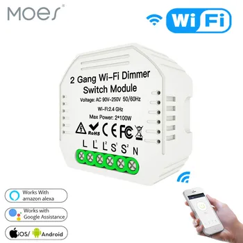 2 Gang DIY WiFi Smart 2 Way Light LED Dimmer Module Switch Smart Life/Tuya APP Remote Control Work with Alexa Google Home
2 Gang DIY WiFi Smart 2 Way Light LED Dimmer Module Switch Smart Life/Tuya APP Remote Control Work with Alexa Google Home