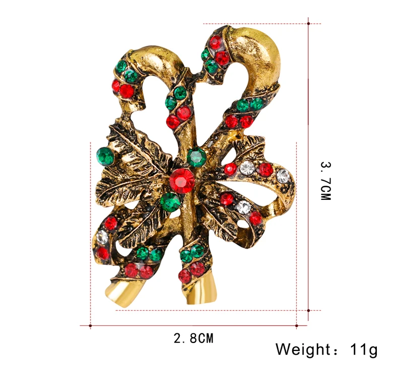 christmas gifts crutch brooches pins for women jewelry colorful