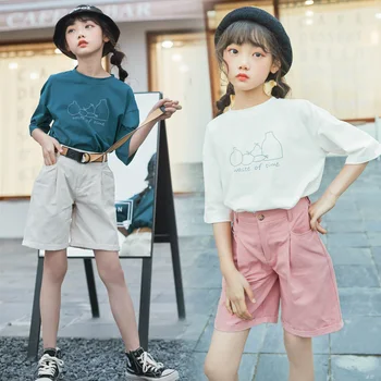 Girls Clothing Sets 2020 Summer Kids Clothes Print Short Sleeve T-shirt+ Shorts 2pcs Teenage Children Dresses Big Girls 10 12 14
Girls Clothing Sets 2020 Summer Kids Clothes Print Short Sleeve T-shirt+ Shorts 2pcs Teenage Children Dresses Big Girls 10 12 14